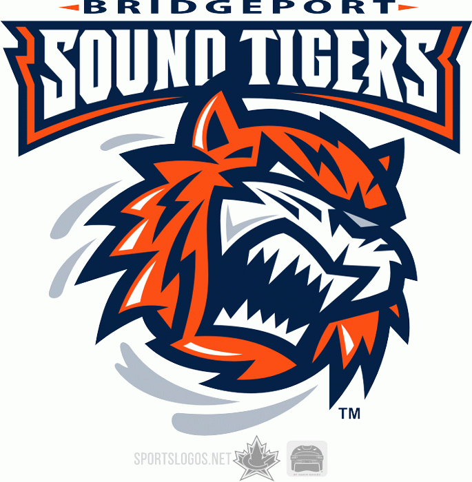 Bridgeport Sound Tigers 2006-2010 Primary Logo iron on heat transfer...